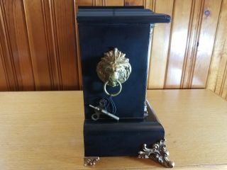 Antique Seth Thomas Adamantine Mantle Clock with Pendulum and Key - 5