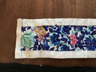 Antique Hand Embroidered Chinese Silk Panels / Belts X 3 7