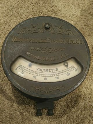 Antique Westinghouse Voltmeter Dc Electrical Gauge Style 32797 Pittsburg,  Pa