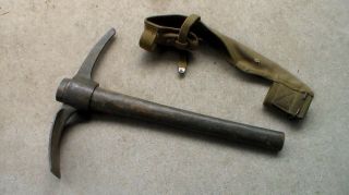 Old Us Ww2 Era M - 1910 Mattock Hand Pick Entrenching Tool / E - Tool 1944
