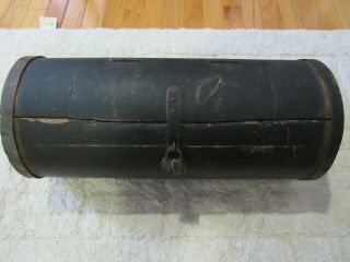 Extremely Rare Antique Civil War Cavalry Saddle Wood Trunk / Valise