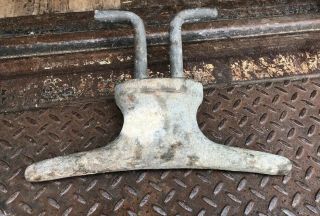 Vintage Large Ship Boat Pier Dock Cleat 14 " Long.  Nautical Iron