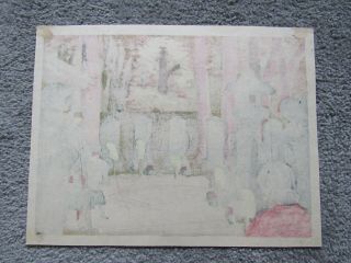 Group of four Japanese Sosaku Hanga woodblock prints 5