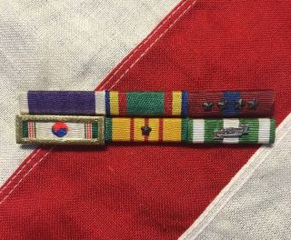 Usmc Vintage Korean Vietnam War Ribbon Set Hilborn - Hamburger Ph Marine Corp