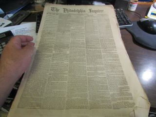 Civil War - The Philadelphia Inquirer Friday May 15th 1863 -