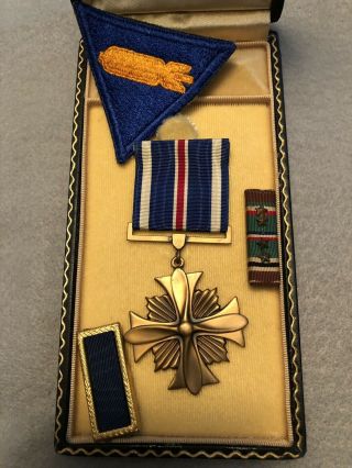 Wwii Us Army Air Force Dfc Distinguished Flying Cross Early Coffin Box