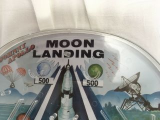 Vintage LARGE Tabletop Johnny Apollo Moon Landing Pinball Marble Game MARX 3