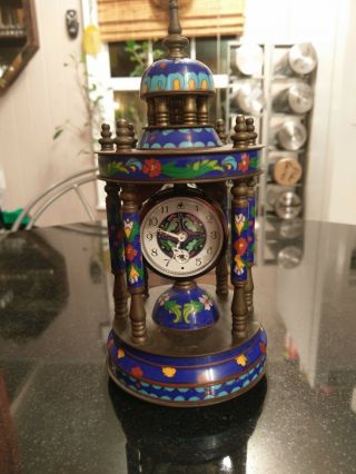 Gorgeous Antique Cloisonne Alarm Clock