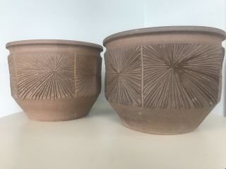 Pair Robert Maxwell David Cressey Massive Earthgender Architectural Pottery
