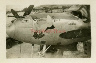 Wwii Photo - P - 38 Lightning Fighter Plane Nose Art - Glamour Puss Ii