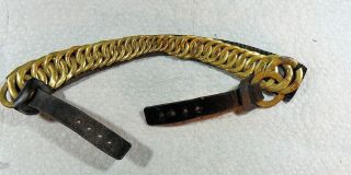Antique Vintage British Guards Brass Chinstrap Curb Chain