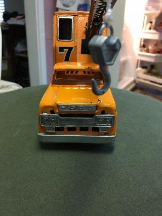 Vintage 1960 ' s Tin Friction,  late 50 ' s,  Ford Crane Truck,  Japan 8