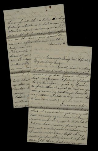 2nd U.  S.  Colored Infantry (usct) Civil War Letter From Edwards Ferry,  Maryland