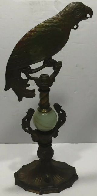 Vintage 1930 ' s Art Deco Parrot Lamp Without Shade. 10