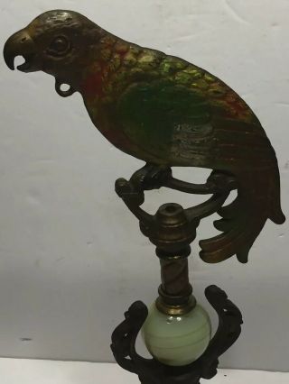 Vintage 1930 ' s Art Deco Parrot Lamp Without Shade. 9