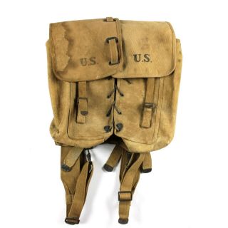 Us M1912 M12 Experimental Knapsack / Ration Bag Backpack Ria 1918
