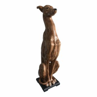 Ceramic Italian Greyhound Sculpture Signed Christy