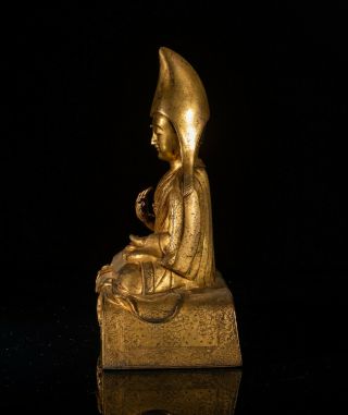 19th Chinese Antique Gilt Bronze Figure Of Buddha 2