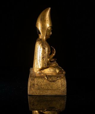 19th Chinese Antique Gilt Bronze Figure Of Buddha 4