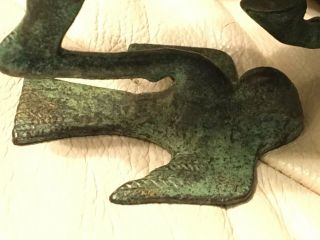 SIGNED Chinese Bronze sculpture repro.  GANSU flying heavenly horse on a swallow 4