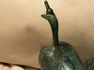 SIGNED Chinese Bronze sculpture repro.  GANSU flying heavenly horse on a swallow 7