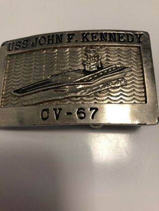 USS John F.  Kennedy CV - 67 Belt Buckle,  & Uss George Washington CVN - 73 & Hat 10