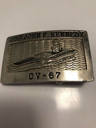 USS John F.  Kennedy CV - 67 Belt Buckle,  & Uss George Washington CVN - 73 & Hat 7