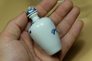 Chinese Underglazed - Blue Copper - Red And Blue White Snuff Bottles. 8