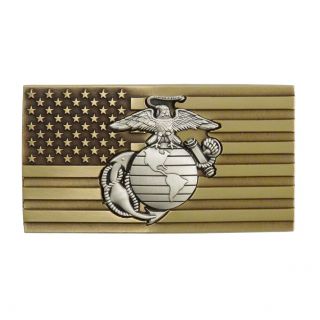 Us Marine Corps Solid Brass Belt Buckle With Ega Emblem Usmcbb302 Imc - Retail