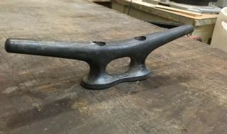 Rare Vintage Wc Wilcox Crittenden 10.  5 " Cast Iron Boat Cleat Dock Tie Down/ Usa