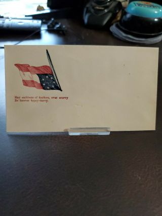 Rare Vintage Us Civil War Envelope Union Confederate 7 Star Anti - Csa Traitors