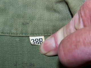 WWII U.  S.  Army HBT Herringbone Twill Shirt with 13 Star Buttons 5