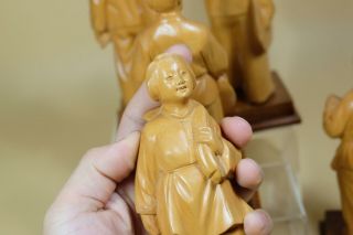 Chinese Wood Carving of Five Figurines - Cultural Revolution 7