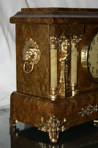 ANTIQUE SETH THOMAS SHELF MANTLE CLOCK - Totally - Restored - c/1909 2