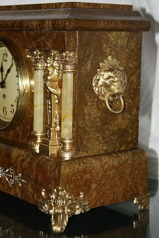 ANTIQUE SETH THOMAS SHELF MANTLE CLOCK - Totally - Restored - c/1909 7