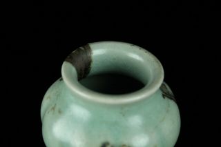 APR261 CHINESE LONGQUAN CELADON PORCELAIN IRON GLAZE POINTED BOTTLE VASE 12