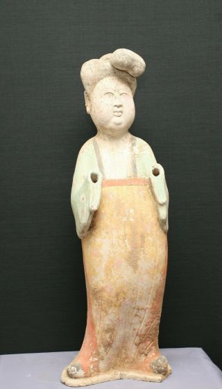 Spectacular Centre Piece Antique Chinese Tang Sancai Terracotta Ceramic Statue