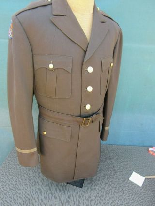 Rare Transitional Aaf Wwii 8th Air Corps Tunic W/ Gold Airforce Buttons Named