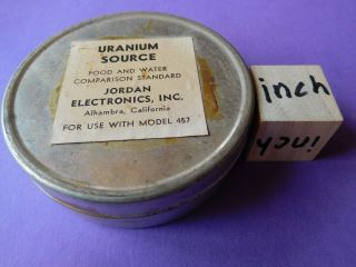 Uranium Food And Water Standard " Radioactive Calibration.  Civil Defense Cold War