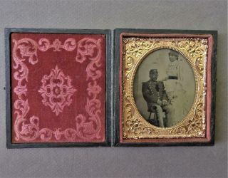 Title: X.  Rare Civil War Tintype Photograph,  Negro Union Soldier & His Wife,  Co