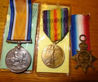 Wwi British War,  Victory,  Star Medal Trio 3rd S.  A.  M.  R.