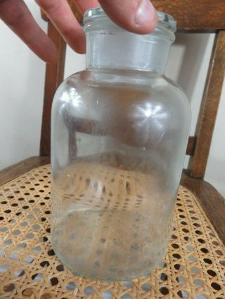 RARE WIDE MOUTH and MATCHING STOPPER ANTIQUE T.  C.  W CO USA LAB BOTTLE 3