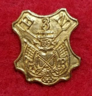Brass 3rd Gar Grand Army Of The Republic Civil War Badge Emblem