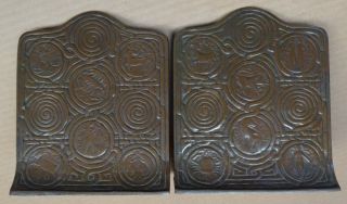 Tiffany Studios York,  bronze bookends - Zodiac pattern - 1091 3