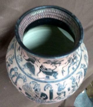 Old Vintage Asian Art Pottery Vase Artist Signed Chinese Japanese Ceramic 6