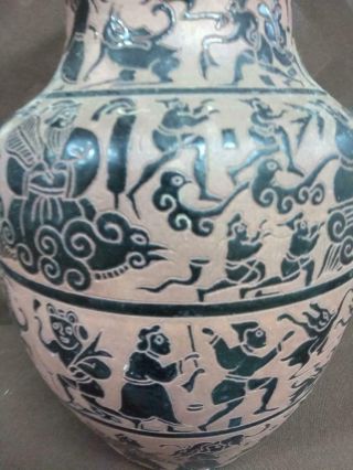 Old Vintage Asian Art Pottery Vase Artist Signed Chinese Japanese Ceramic 7