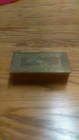 Antique Tiffany Studios Stamp Box With Inside Tray 1797