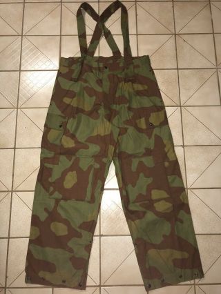 Vintage Italian Army Paratrooper Camo Bib Coveralls Telo Mimetico Post Ww2 Pants