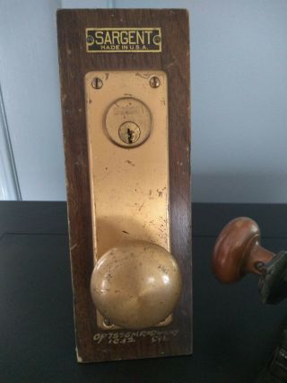 Sargent Brass Doorknob Store Display 1930s Art Deco Vintage Hardware