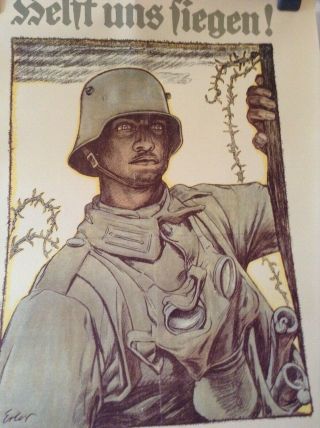Rare WW1 German Win The War Military Poster 3